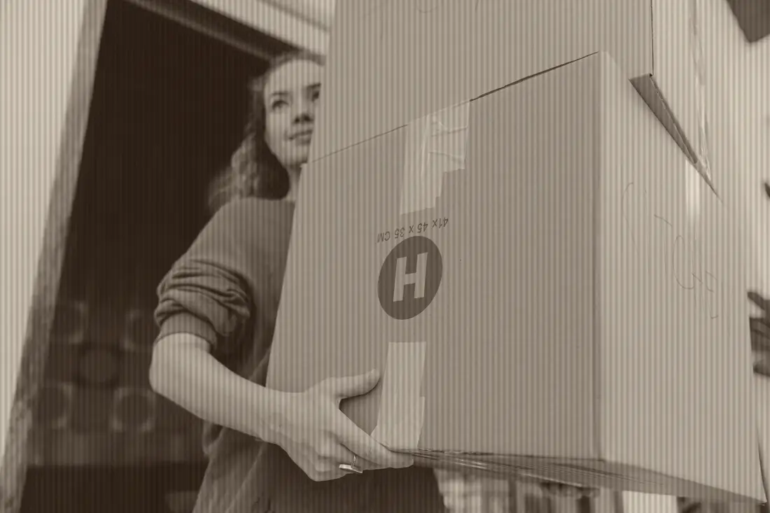 Home moves — inked on corrugated kraft